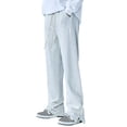 thumbnail image 1 of YUHAOTIN Men's Casual Pants Relaxed Fit Solid Color Sports Pants Lace up Casual Pants Zipper Sports Pants Sweatpants for Men Loose Fit Tall Mens Joggers Slim Fit, 1 of 9