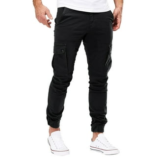 Mens joggers with fly front best sale