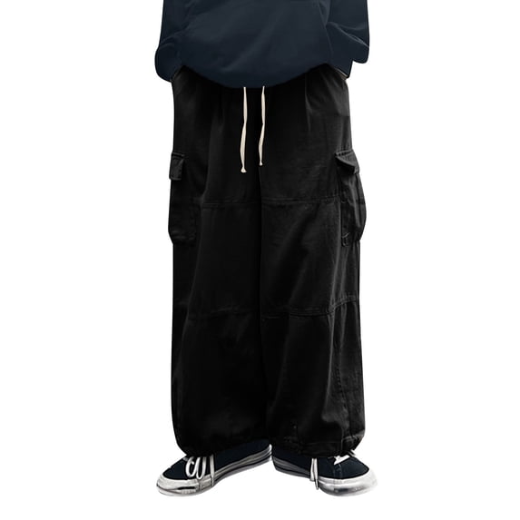 YUHAOTIN Mens Cargo Pants Slim Fit Jogger Male Solid Color Multi Pocket Trousers Tether Loose Cargo Pants Black Cargo Pants Men Cargo Pants for Men Slim Fit