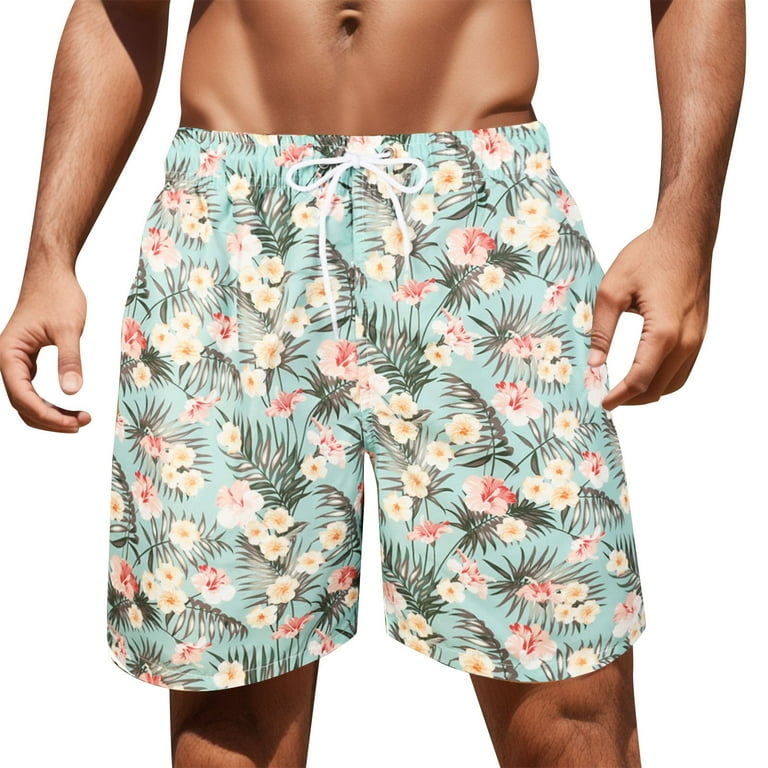 YUHAOTIN Mens Fishing Shorts Mens Skin Lace up Pocket Hot Spring Holiday  Beach Beach Pants Swimming Trunks Shorts Gym Shorts Men Long Cargo Summer