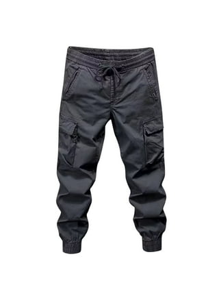 YUHAOTIN Mens Sweatpants with Pockets Big and Tall Mens Joggers Tall Men's  Rope Loosening Waist Solid Color Pocket Trousers Loose Sports Trousers 