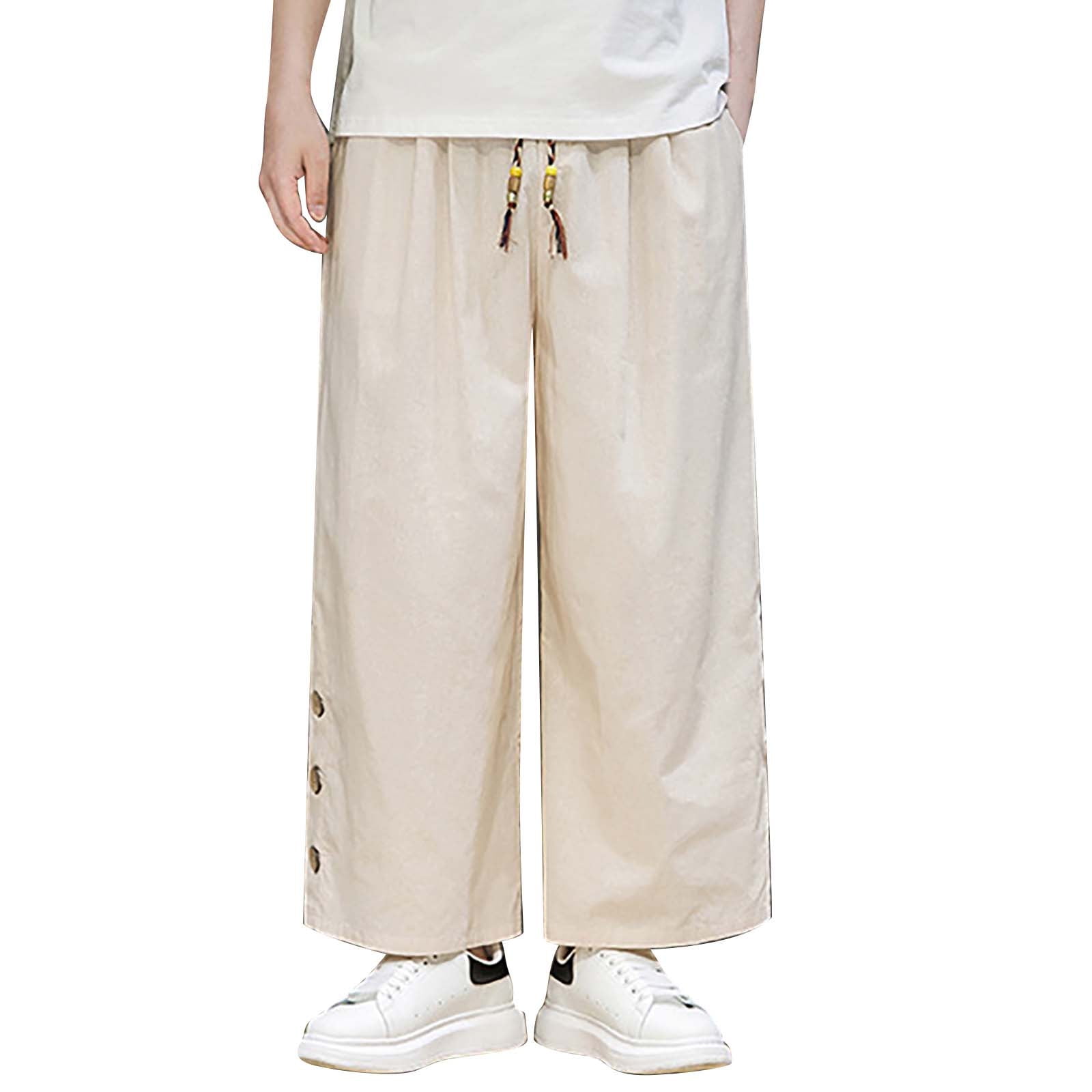 YUHAOTIN Mens Joggers with Pockets Polyester Retro Hip Hop Large ...