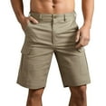 thumbnail image 1 of YUHAOTIN Mens Summer Shorts Mens Summer Solid Color Pants Pocket Drawstring Loose Muti Pockets Casual Sports Running Straight Shorts Beach Pants Biking Shorts for Men Padded Mens Shorts Casual, 1 of 9
