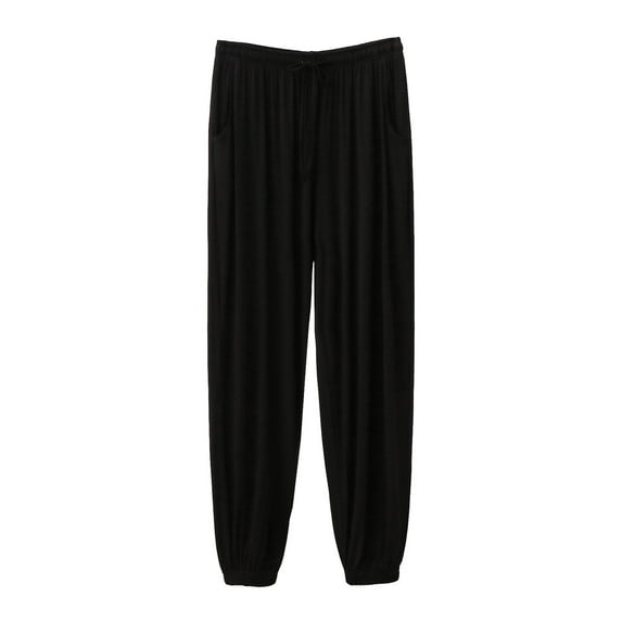 YUHAOTIN Mens Sweatpants Tall 34 Inseam Long Male Home Pants Solid Color Tether Trousers Stretch Comfortable Pants