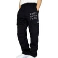 thumbnail image 1 of YUHAOTIN Mens Sweatpants Tall Men's Fitness Running Pants with Loose Waist Wide Feet Solid Color Pocket Loose Sweatpants Gray Sweatpants Winter Joggers for Men, 1 of 3