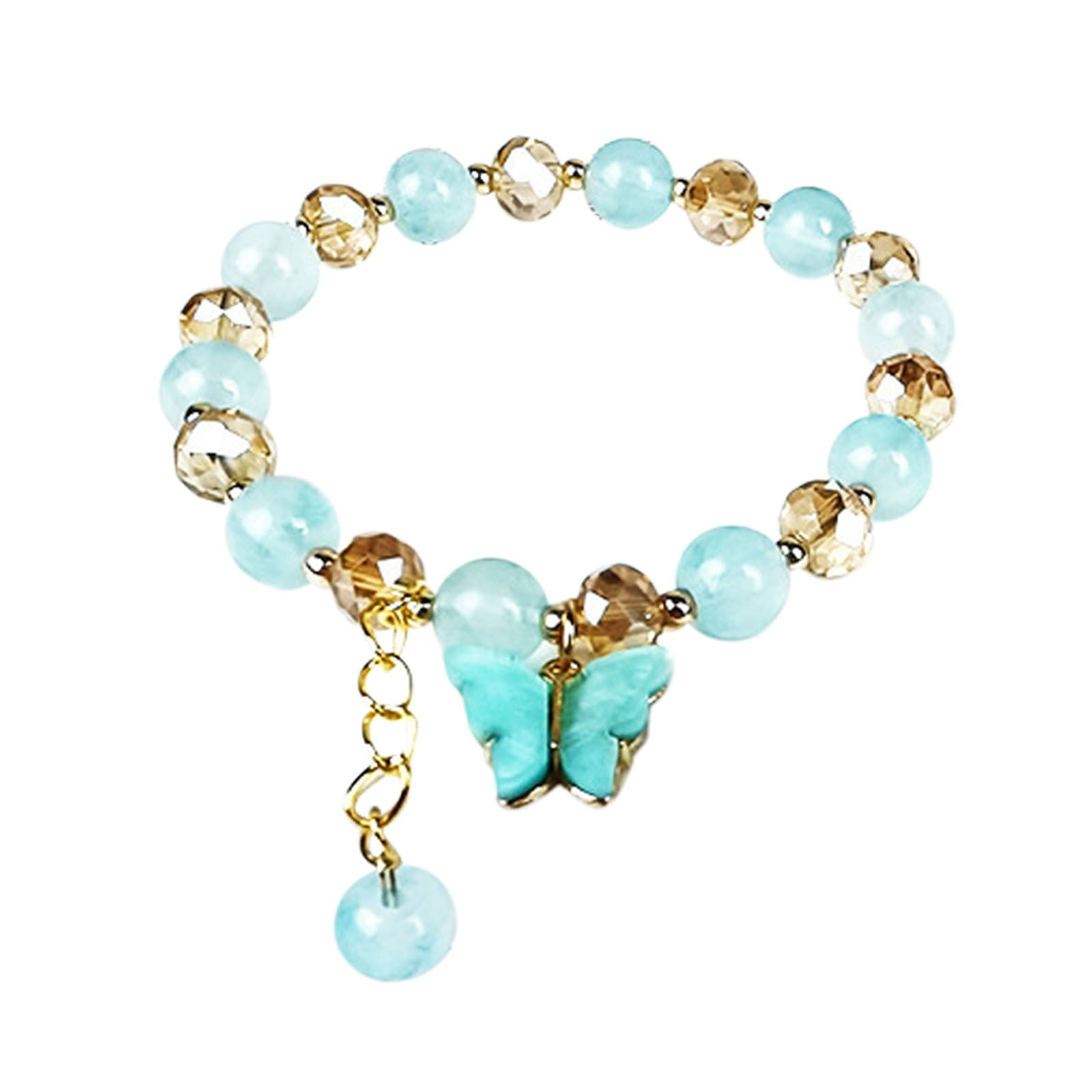 YUHAOTIN Natural Stone with Butterfly Pendant Bracelets Appreciation