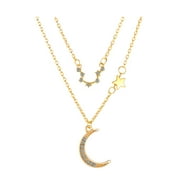 YUHAOTIN Necklaces for Women Gold Metal Alloy Hollowing Out Necklace Inlaid Confession Lady Jewelry Gift Happy Anniversary Sterling Silver Initial Necklace