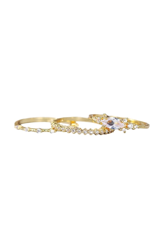 Opal Ring Stackable Gold Rings for Women Set Trendy Gold Plated Non Tarnish Stacking Cubic Zirconia Fashion Ring Jewelry Gift for Girlfriend Gemstone Rings Vintage