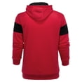 thumbnail image 1 of YUHAOTIN Oversized Hoodie Men Gym Hoodies for Men Black and Red Mens Casual Patchwork Slim Fit Hoodie Outwear Blouse Sweatshirt, 1 of 6