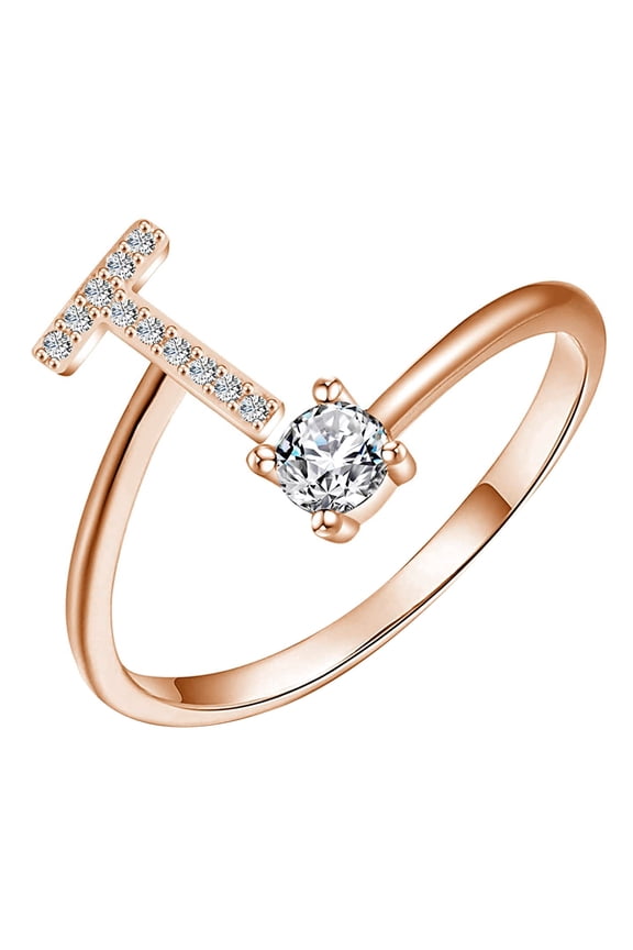 Promise Ring Letter Rings Open Rings Proposal Gifts Bridal Engagement Party Rings Valentine'S Day Outfits Couples Rings Black