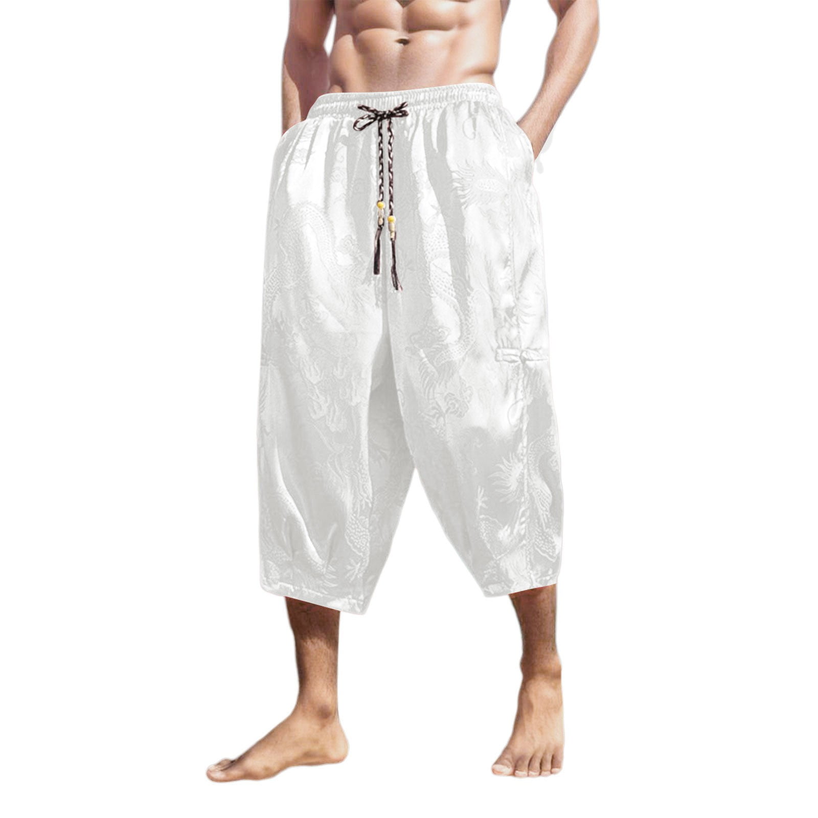 YUHAOTIN Stacked Sweatpants Men Mens Jogger Pants with Belt Loops Mens Summer Clothes New Ice