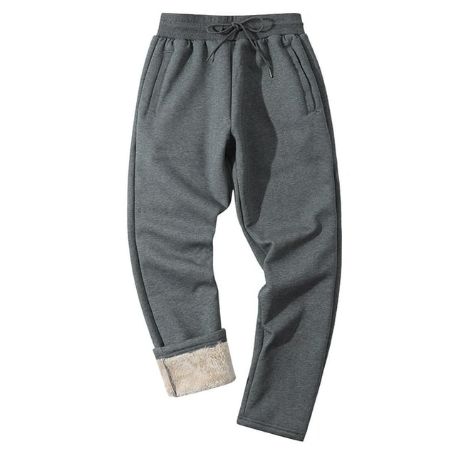 YUHAOTIN Sweatpants for Men Big and Tall Mens Fleece Zipper Sweatpants ...