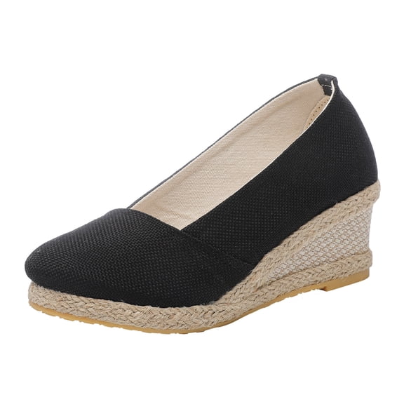 YUHAOTIN Walking Sandals Women Comfortable Fashion Summer Weave Wedges Breathable on Round Toe Sandals Comfortable Beach Single Shoes Womens Dress Sandals Wide Width Flat