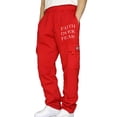 thumbnail image 1 of YUHAOTIN Warm Sweatpants for Men Men's Fitness Running Pants with Loose Waist Wide Feet Solid Color Pocket Loose Sweatpants Men Sweatpants Straight Leg Mens Casual Pants Short Inseam, 1 of 3