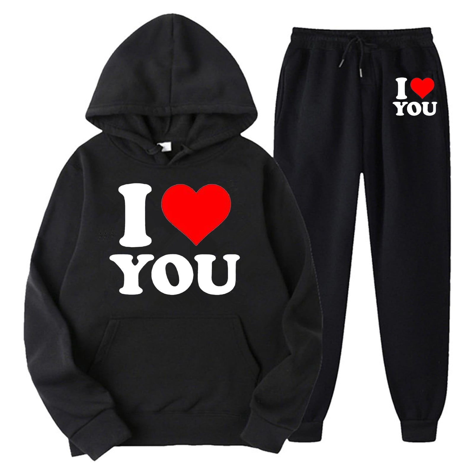 YUHAOTIN Woman Fall Clothes 2024 Outfit Women's' I Love You 'Printed