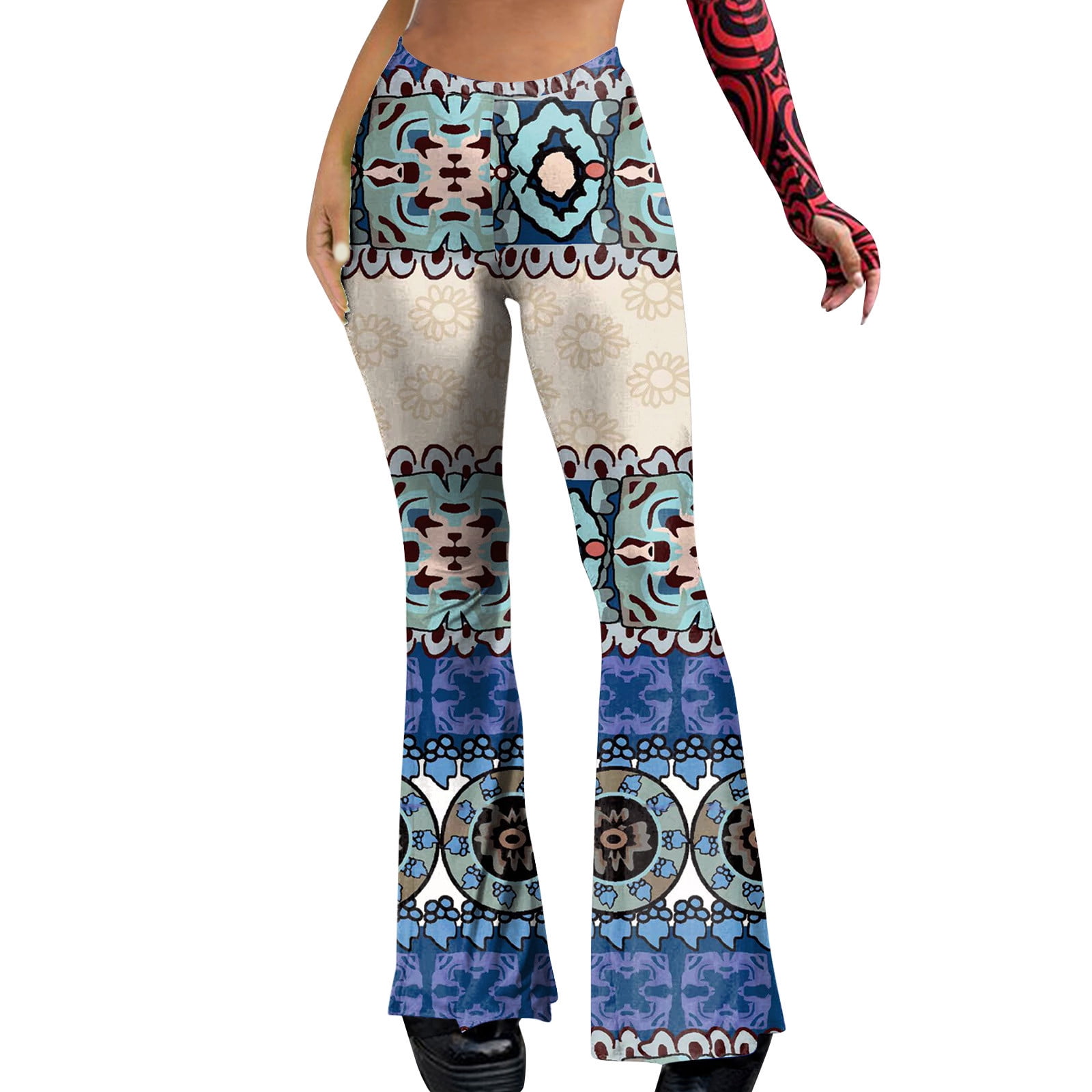 YUHAOTIN Women'S Yoga Pants Short Length Tight Fitting Dance Wide Leg