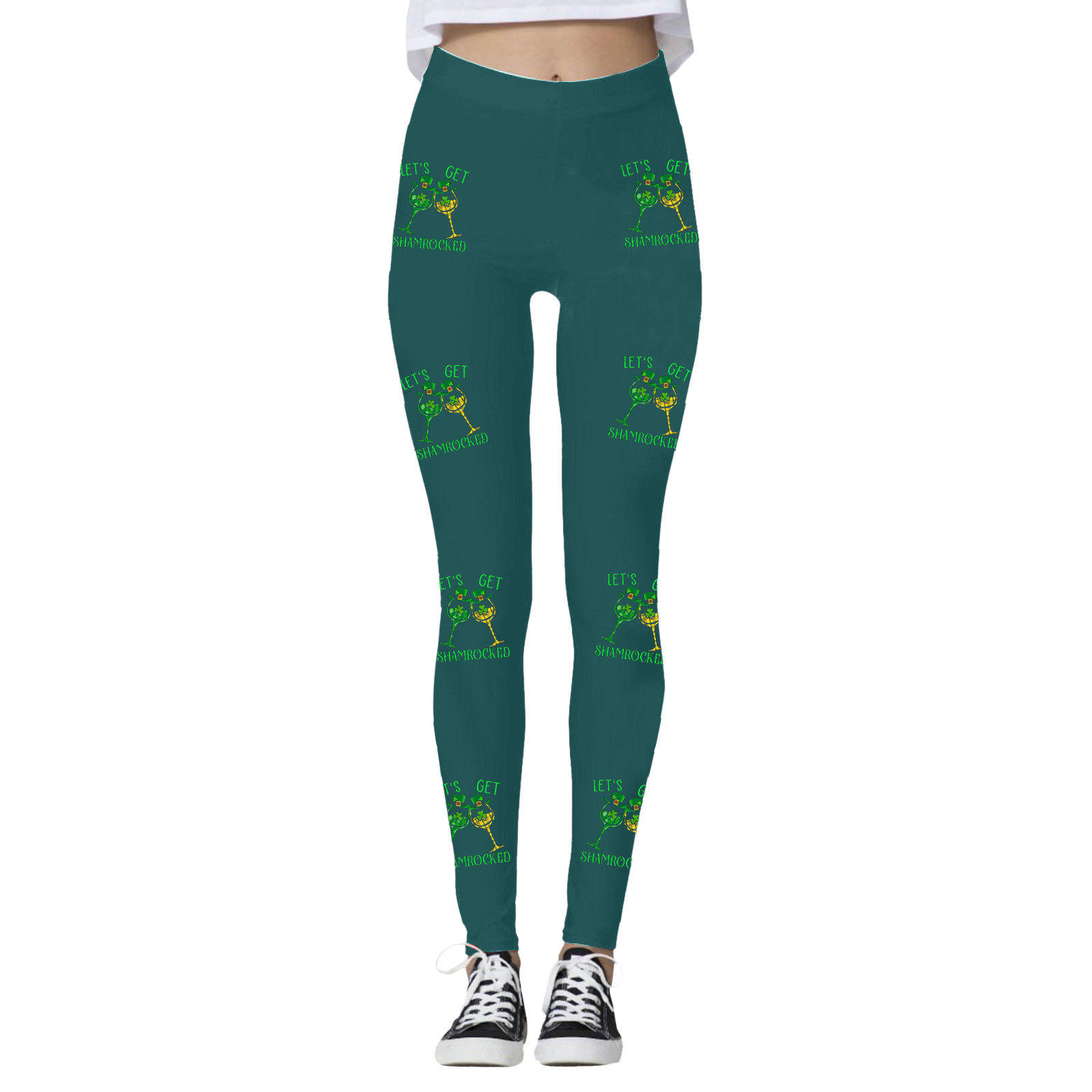 YUHAOTIN Women Yoga Pants Tall Women'S Paddystripes Good Luck Green