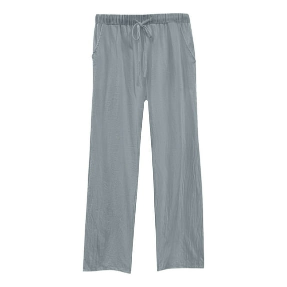 YUHAOTIN Womens Slacks for Work Business Casual Elastic Waist Womens Daily Elastic Waist Workout Trousers Solid Long Pants Loose Casual Pockets Trousers Plus Size Sweatpants Cargo Joggers