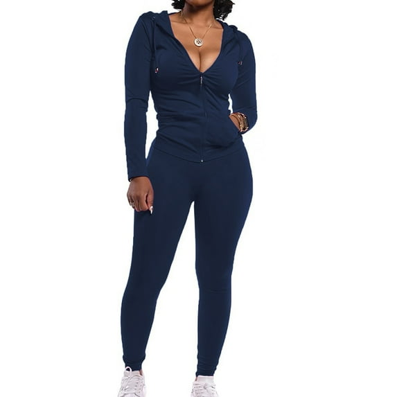 YUHAOTIN Womens Sweatsuits 2 Piece Set Fashion Autumn Lady Split 2 Piece Sports Suit Set Casual Solid Color Suit Sweatsuit Outfits for Women 2 Piece Set Tall Outfits for Women 2 Piece Sets Winter