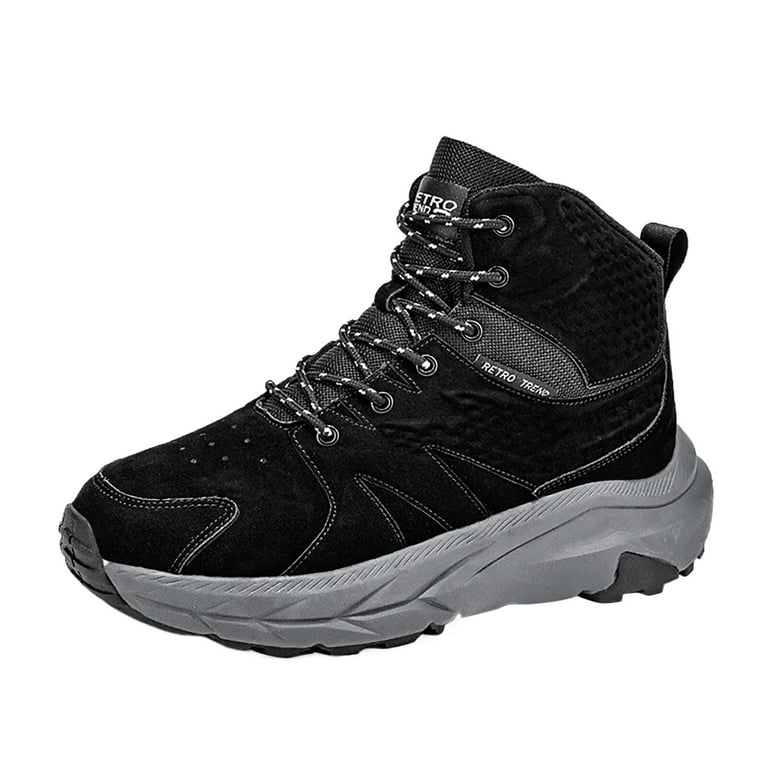 YUHAOTIN Work Shoes for Men Standing All Day on Concrete Fashion Style Men Breathable Comfortable Leisure Solid Color Sport Ankle Boots Climbing Shoes
