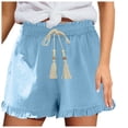 thumbnail image 1 of YUHAOTIN Workout Shorts Women Tummy Control Women Straight Leg Casual Pants High Waist Sports Loose Shorts Casual Fashion Pants Linen Shorts High Waisted Shorts Women Denim, 1 of 5