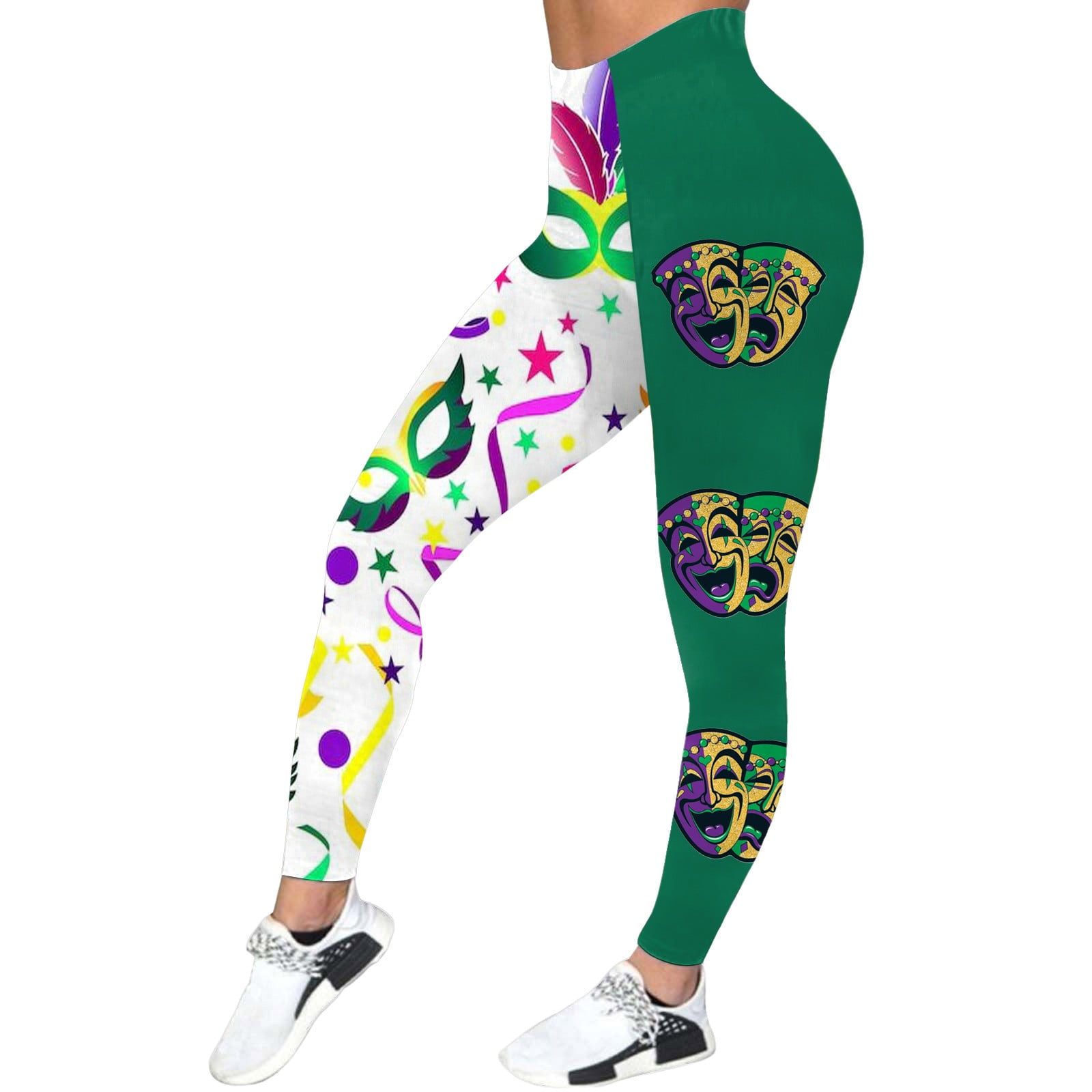 YUHAOTIN Yoga Pants Tall Plus Size Bottom Pants Colour Block Pattern