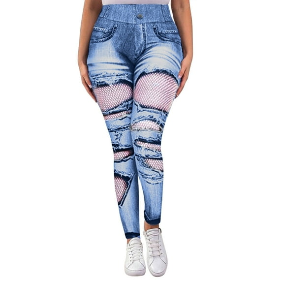 YUHAOTIN Yogalicious Lux Leggings Women'S Stretchy Ripped Denim Jeans with Printed Leggings Yoga Pants Grey Yoga Pants for Women Yoga Pants Flare Set