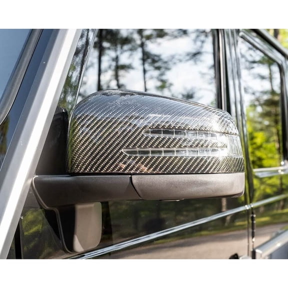 YUHUI1 Real Carbon Fiber Wing Mirror Cover Caps for Mercedes-Benz G-Class AMG G63 G550
