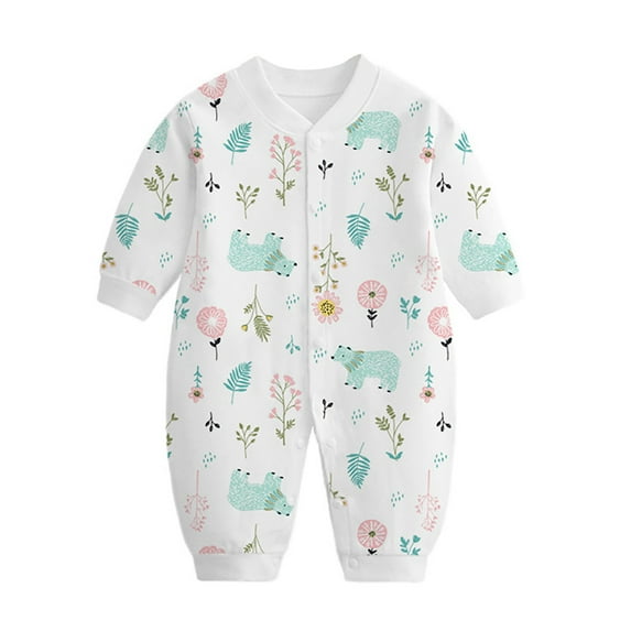 YUIVH Baby Bodysuits Playsuits Baby Boy Girl Cotton Print Romper Jumpsuit Playsuits Outfits Soft Comfort Toddler Jumpsuit