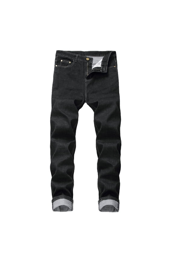 YUIVH Men's Relaxed Fit Jeans Loose Large Size Casual Fashion Comfort Street Dance Denim Trousers Daily Outdoor Pants