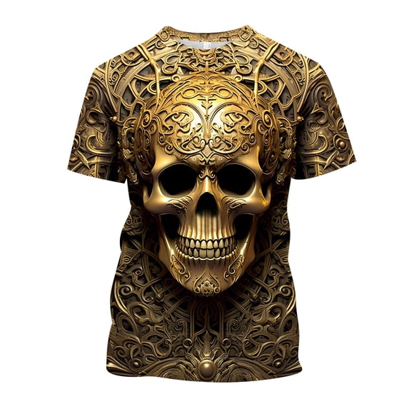 YUIVH Men's Summer Tops Versatile Daily Tees Street Cool Round Neck Short Sleeved T Shirt Fashion Short Sleeved T Shirt Tee Shirts for Men