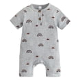 thumbnail image 1 of YUIVH Short Sleeve Onesies Bodysuits Girls Boys Short Sleeve Rainbow Prints Romper Bodysuits Jumpsuit Baby Cotton Bodysuits, 1 of 4