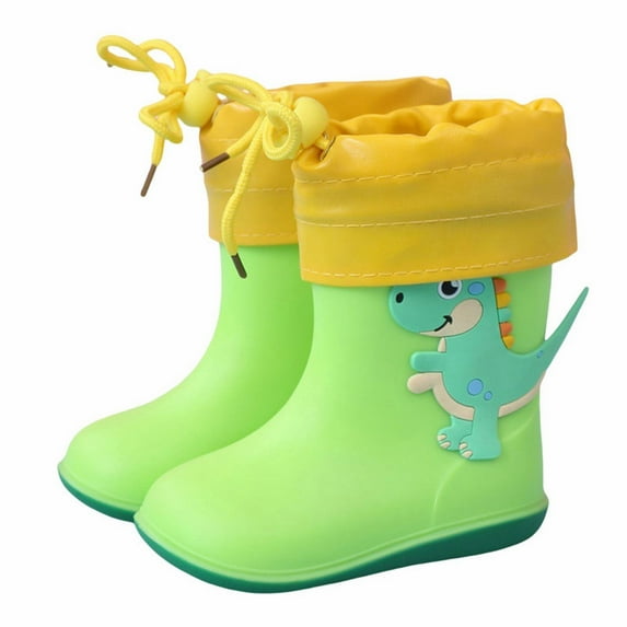 YUIVH Toddler Kids Adorable Lightwight Waterproof Rain Boots Water Boots In Little & Big Little Children's Rain Shoes Baby Boys Girls Rain Boot Comfort Rain Boots With Easy-on