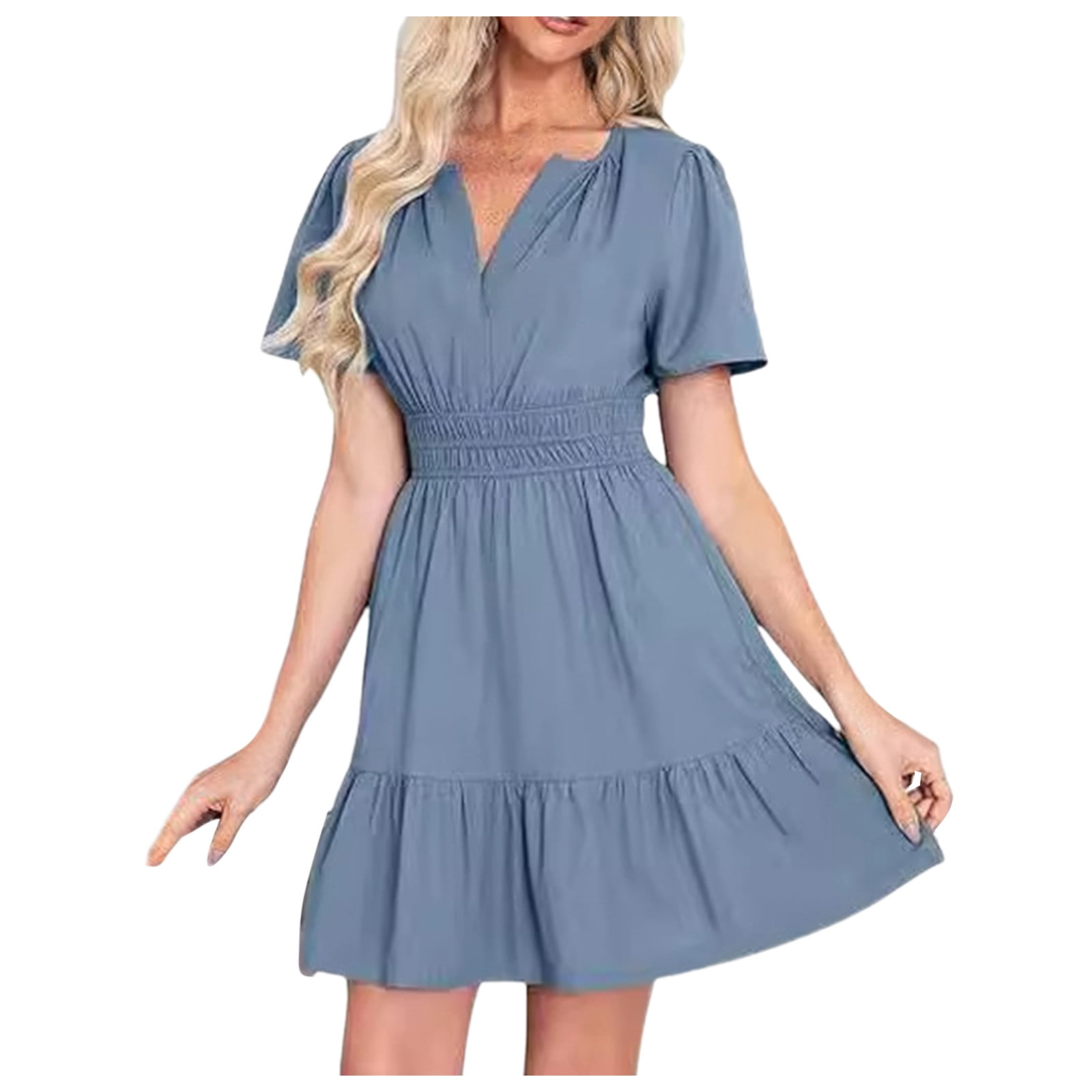 CUPSHE Women's Plus Size Bohemian Midi Dress - Short Sleeve A-Line Flowy Summer Beach Sundress - View #5