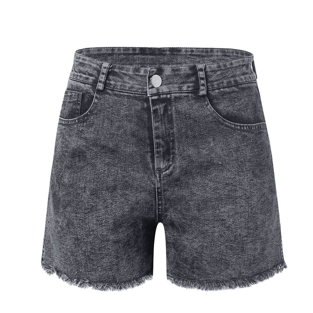 Yuivh Women S Denim Shorts Trendy Summer Wash Female Jeans Shorts