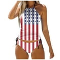 thumbnail image 1 of YUIVH Womens Tummy Control Bathing Suits Women's Split Swimsuit Set Independent Day Printed Split Bikini Beach Set Summer 2024 Fashionable Bathing Suits, 1 of 4