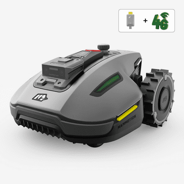 YUKA Mini 800H Robot Lawn Mower,Auto Mapping, AI Obstacle Avoidance, Reception 0.2 Acre, Max 0.3 Acre Dual Cutting Discs+4G Module