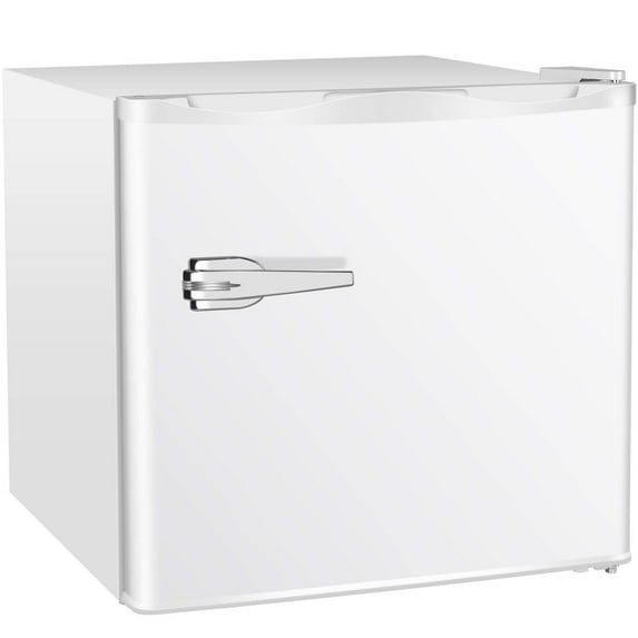 YUKOOL 1.2 Cubic Feet Mini Upright Freezer Compact Refrigerator, 3 Adjustments (White)