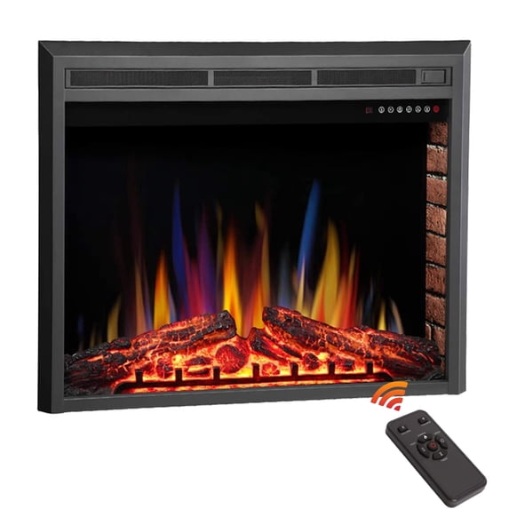 YUKOOL 36"Electric Fireplace Insert,Recessed Electric Stove Heater,Touch Screen,Timer,Colorful Flame