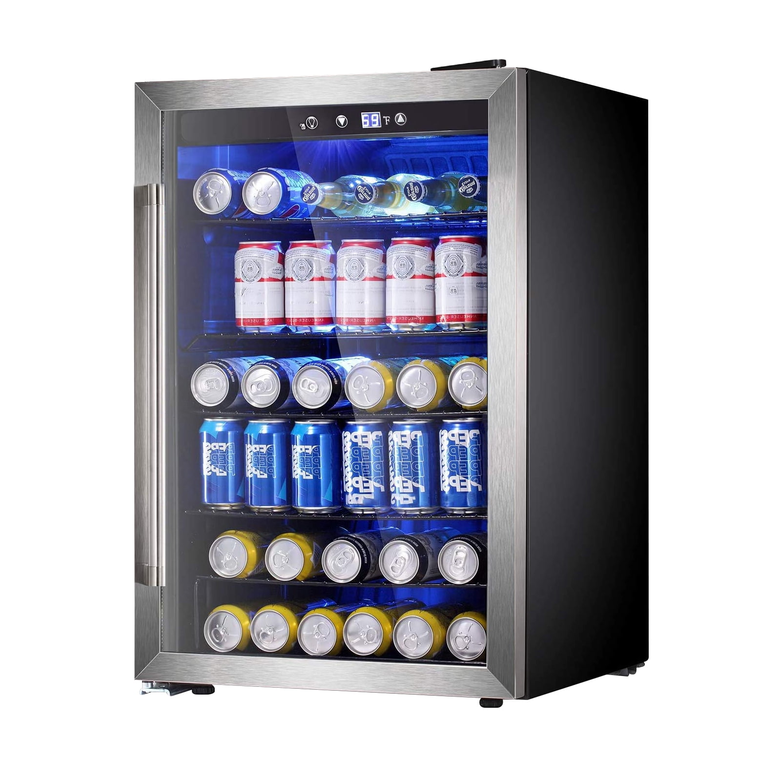 YUKOOL Freestanding Beverage Cooler 4.4 Cubic Feet Fridge, 145 Can