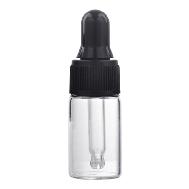 YULIJU 1ml/2ml/3ml Refillable Clear Mini Empty Glass Dropper Bottle