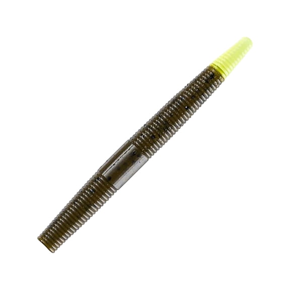 YUM Dinger Soft Plastic Worm 3" Green Pumpkin Chartreuse 10 Count