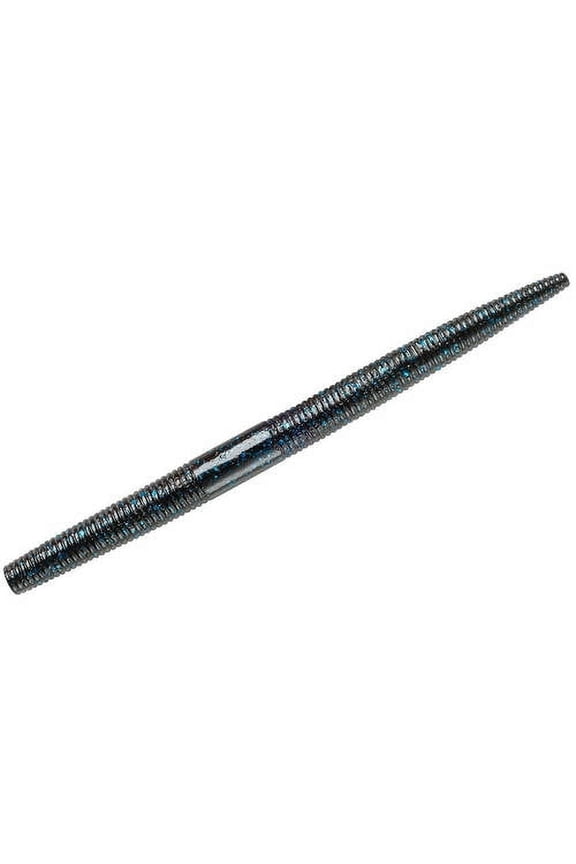 Dinger Soft Plastic Worm 4" Black Blue Flake 8 Count