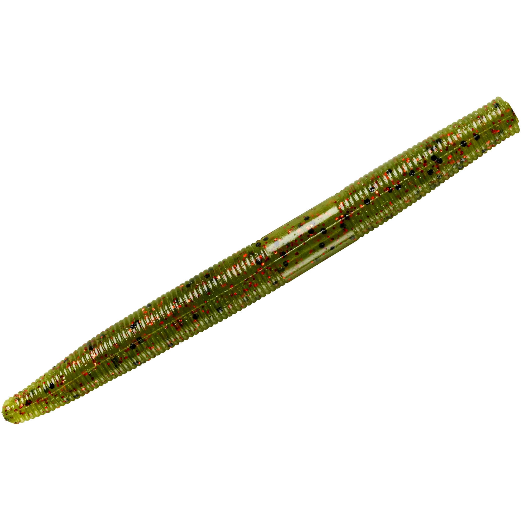 YUM Dinger Classic Worm multiuso in plastica morbida per la pesca della spigola, confezione da 100, fiocchi di zucca verde, 12,7 cm