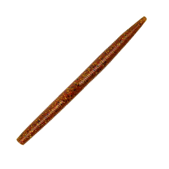 YUM Dinger Soft Plastic Worm 5" Copper Flash 8 Count