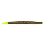 YUM Dinger Soft Plastic Worm 5" Green Pumpkin Chartreuse 8 Count