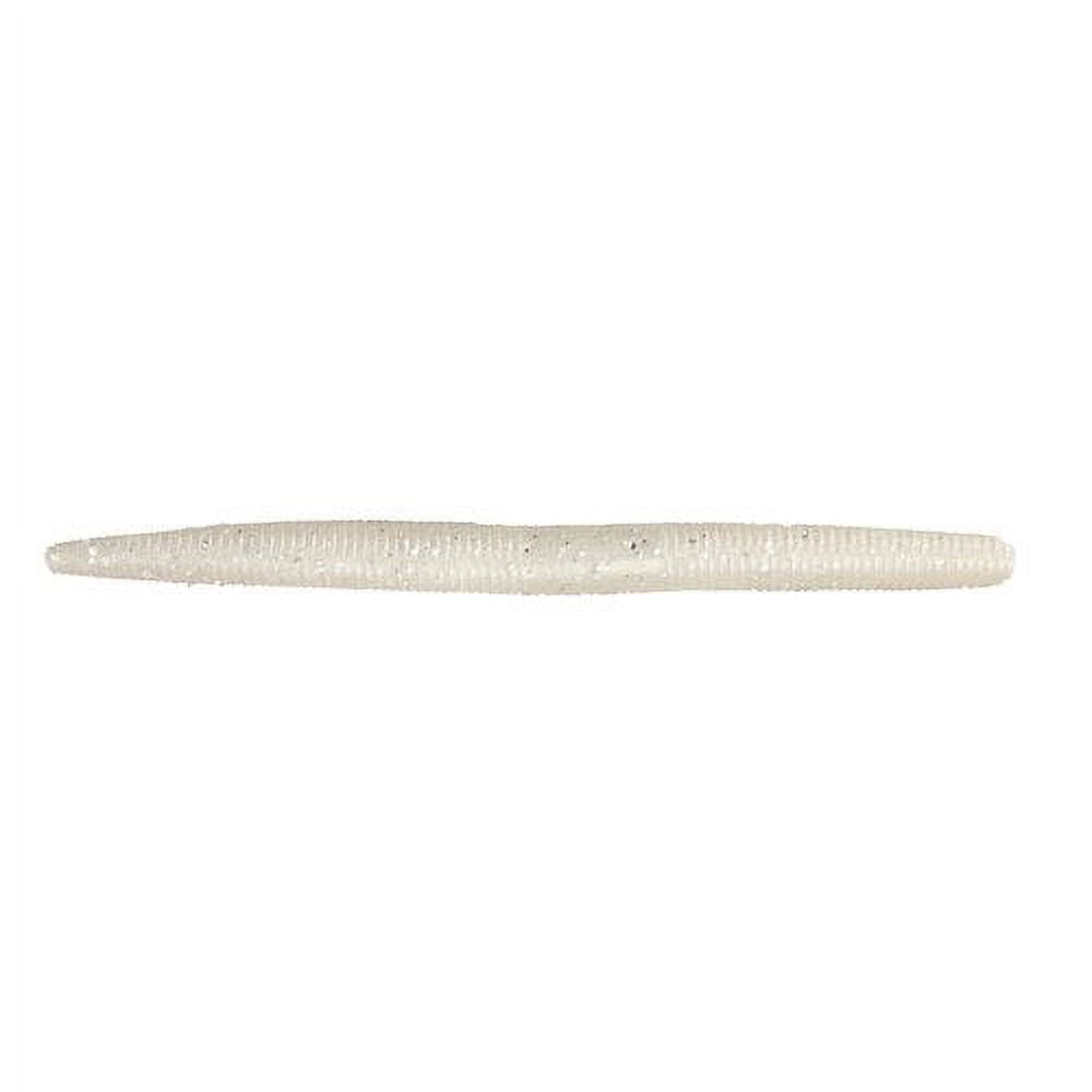 Yum Dinger Soft Plastic Worm Flake - Pearl Silver - 5 in