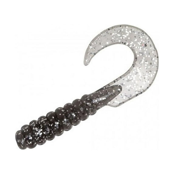 YUM Grub Soft Plastic 2" Smoke Silver Flake 18 Count