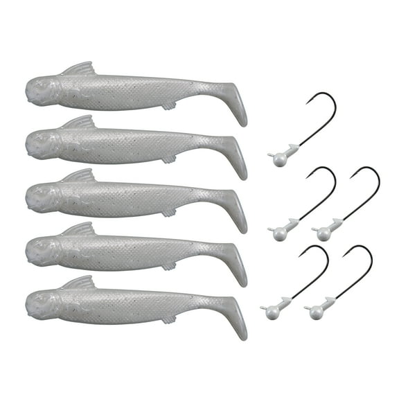 YUM Mud Minnow Kit Pearl Silver Flake 4" 1/8 oz.