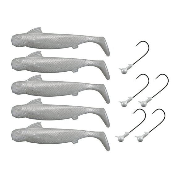 YUM Mud Minnow Kit Pearl Silver Flake 4" 1/8 oz.